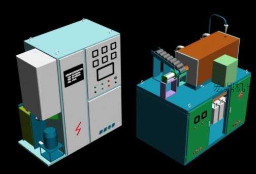 单工位热处理设备模型图